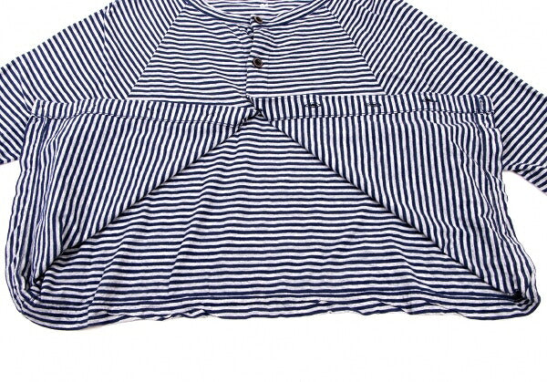 45rpm Cotton Border Raglan Cardigan Navy Gray Size 2