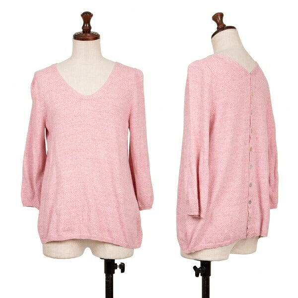45rpm Cotton Back Open Knit Sweater Pink Size 2