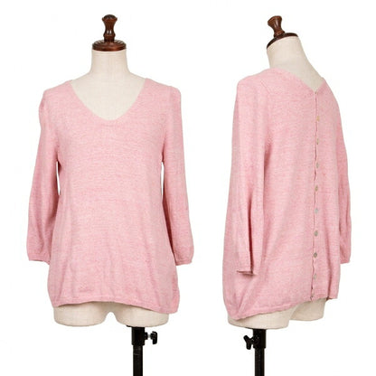 45rpm Cotton Back Open Knit Sweater Pink Size 2