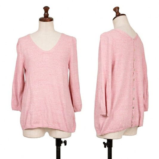 45rpm Cotton Back Open Knit Sweater Pink Size 2