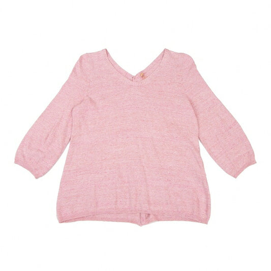 45rpm Cotton Back Open Knit Sweater Pink Size 2