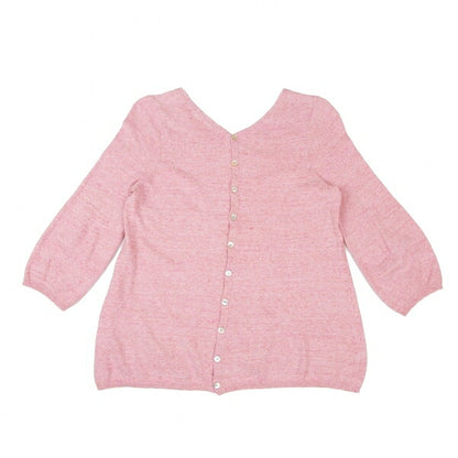 45rpm Cotton Back Open Knit Sweater Pink Size 2