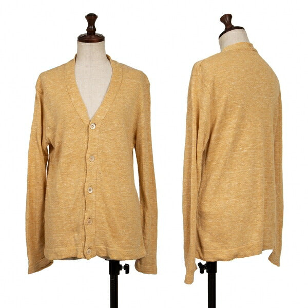 45rpm Linen Ramie Knit Cardigan Yellow Size 1