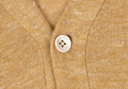 45rpm Linen Ramie Knit Cardigan Yellow Size 1