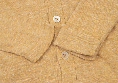 45rpm Linen Ramie Knit Cardigan Yellow Size 1