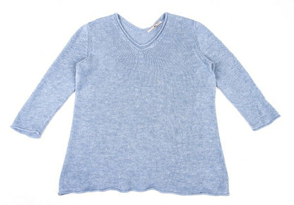 45rpm 45R Linen Low Gauge Knit Sweater Light Blue Size 0