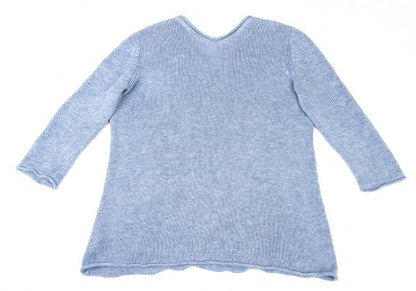 45rpm 45R Linen Low Gauge Knit Sweater Light Blue Size 0