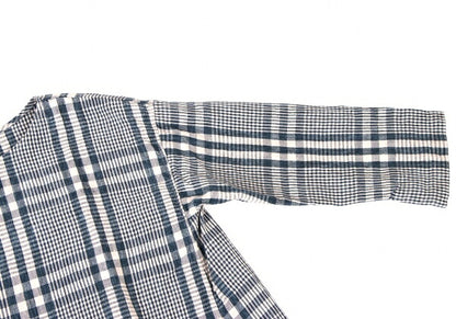 45rpm 45R Linen Check Wide Box Blouse Blue Size 0