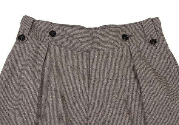 45rpm Stripe Tuck Shorts Charcoal Gray Size 32