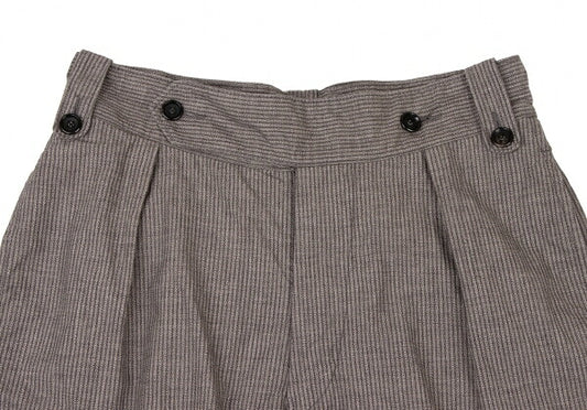 45rpm Stripe Tuck Shorts Charcoal Gray Size 32