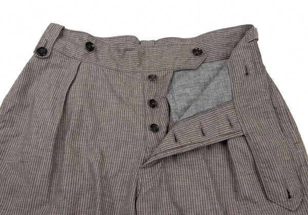45rpm Stripe Tuck Shorts Charcoal Gray Size 32