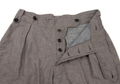 45rpm Stripe Tuck Shorts Charcoal Gray Size 32