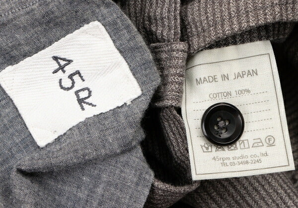 45rpm Stripe Tuck Shorts Charcoal Gray Size 32