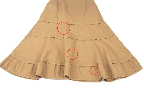COMME des GARCONS Garment Dye Cotton Skirt Beige Size M