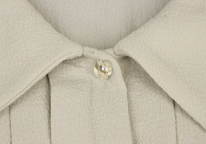 MOSCHINO Pintuck Sleeveless Dress Off-Beige Size 38