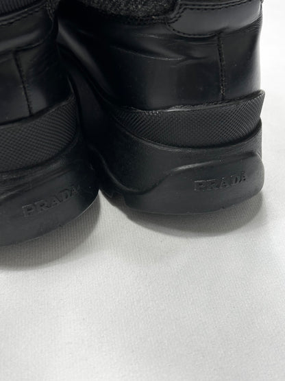 Prada velcro leather tech shoes (F/W 1999) Black Size 9