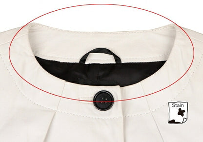 Paul Smith BLACK Sheepskin Collarless Jacket White Size 40