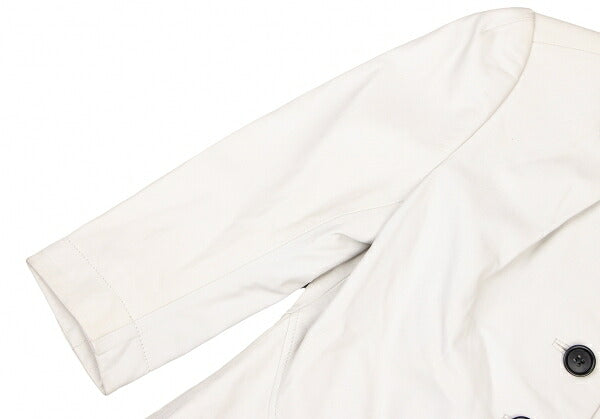 Paul Smith BLACK Sheepskin Collarless Jacket White Size 40