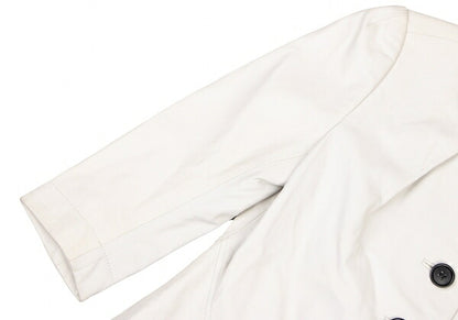Paul Smith BLACK Sheepskin Collarless Jacket White Size 40