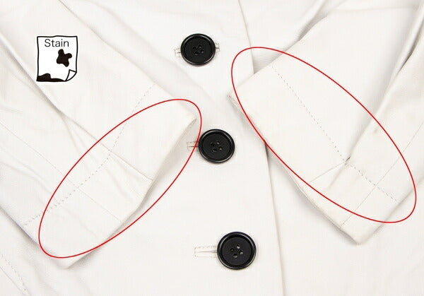 Paul Smith BLACK Sheepskin Collarless Jacket White Size 40