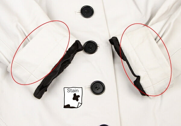 Paul Smith BLACK Sheepskin Collarless Jacket White Size 40