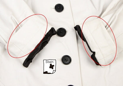 Paul Smith BLACK Sheepskin Collarless Jacket White Size 40