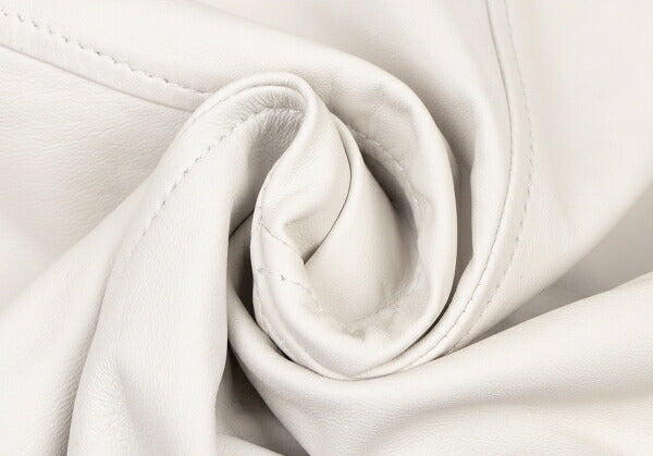 Paul Smith BLACK Sheepskin Collarless Jacket White Size 40