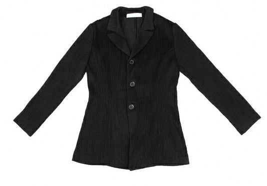 Yohji Yamamoto WORKSHOP Pintuck Weave 3-Button Jacket Size M