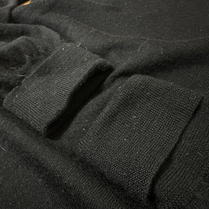 MM6 07AW Black Wool Cashmere Gather Knit Sweater