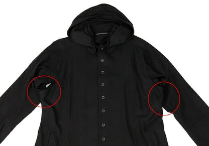 Yohji Yamamoto POUR HOMME 18AW Wool Coat Black Size 2