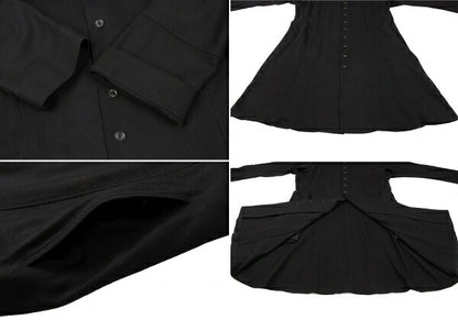 Yohji Yamamoto POUR HOMME 18AW Wool Coat Black Size 2