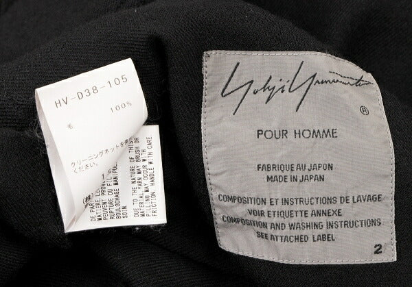Yohji Yamamoto POUR HOMME 18AW Wool Coat Black Size 2