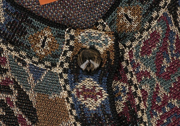 MISSONI Rayon Jacquard Lame Knit Cardigan Multi Size M