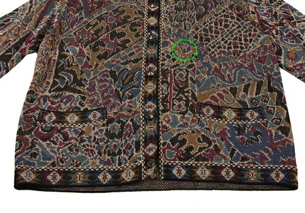 MISSONI Rayon Jacquard Lame Knit Cardigan Multi Size M