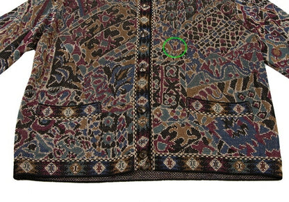 MISSONI Rayon Jacquard Lame Knit Cardigan Multi Size M