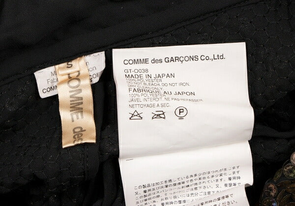 COMME des GARCONS All Sequin Round Collar Dress Gold Size S