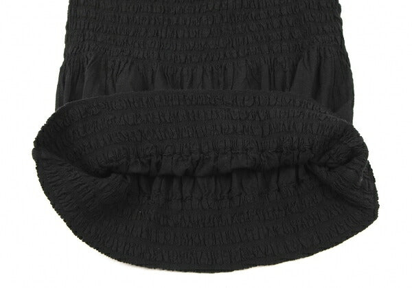 ISSEY MIYAKE me Cotton Frill Neck Tank Top Black Size F