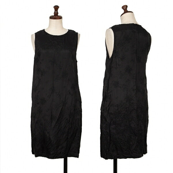 gomme Flower Stitch Embroidered Dress Black Size S