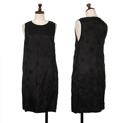 gomme Flower Stitch Embroidered Dress Black Size S