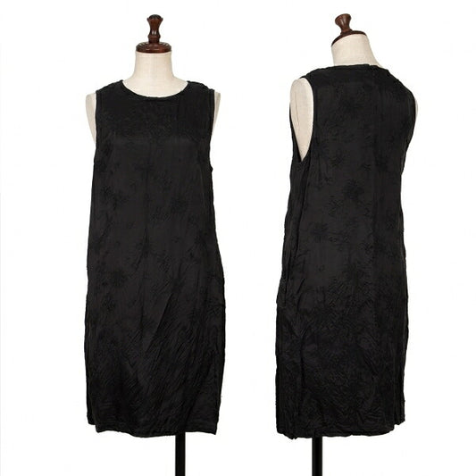 gomme Flower Stitch Embroidered Dress Black Size S