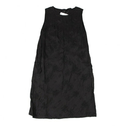 gomme Flower Stitch Embroidered Dress Black Size S