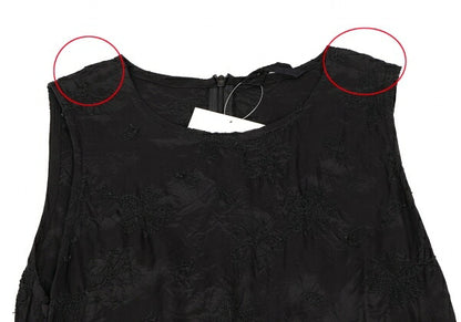 gomme Flower Stitch Embroidered Dress Black Size S