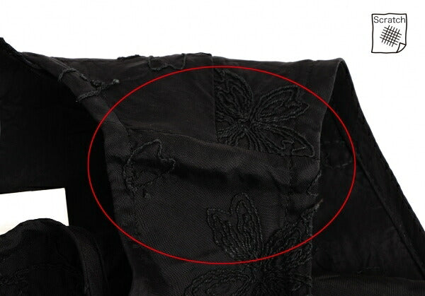 gomme Flower Stitch Embroidered Dress Black Size S