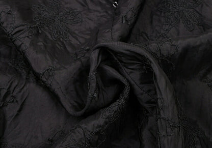 gomme Flower Stitch Embroidered Dress Black Size S