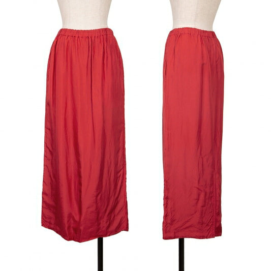 tricot COMME des GARCONS Red Cupro Layered Skirt Size M