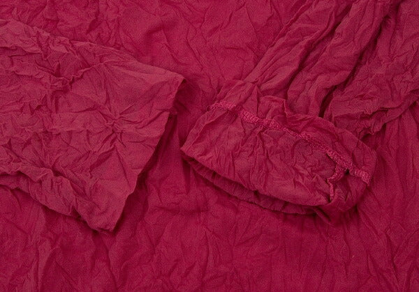ISSEY MIYAKE Wrinkled High Neck Long Sleeve Pink Size M
