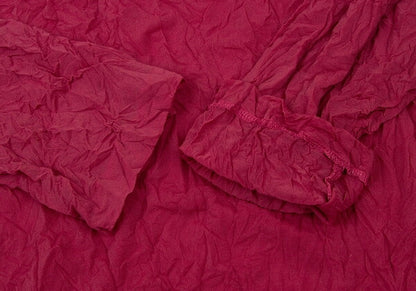 ISSEY MIYAKE Wrinkled High Neck Long Sleeve Pink Size M