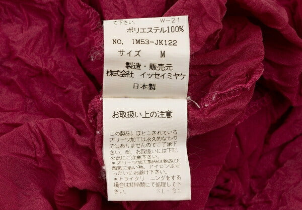 ISSEY MIYAKE Wrinkled High Neck Long Sleeve Pink Size M