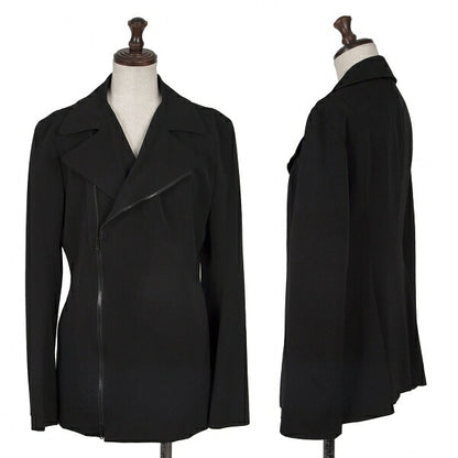 Y's 97AW Wool Gabardine Flare Sleeve Zip Jacket Black Size M