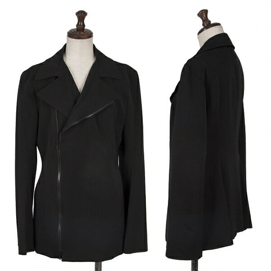 Y's 97AW Wool Gabardine Flare Sleeve Zip Jacket Black Size M